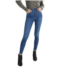 Madewell 10"‎ High Rise Skinny Button Front Jeans Size 26 Classic Stretch